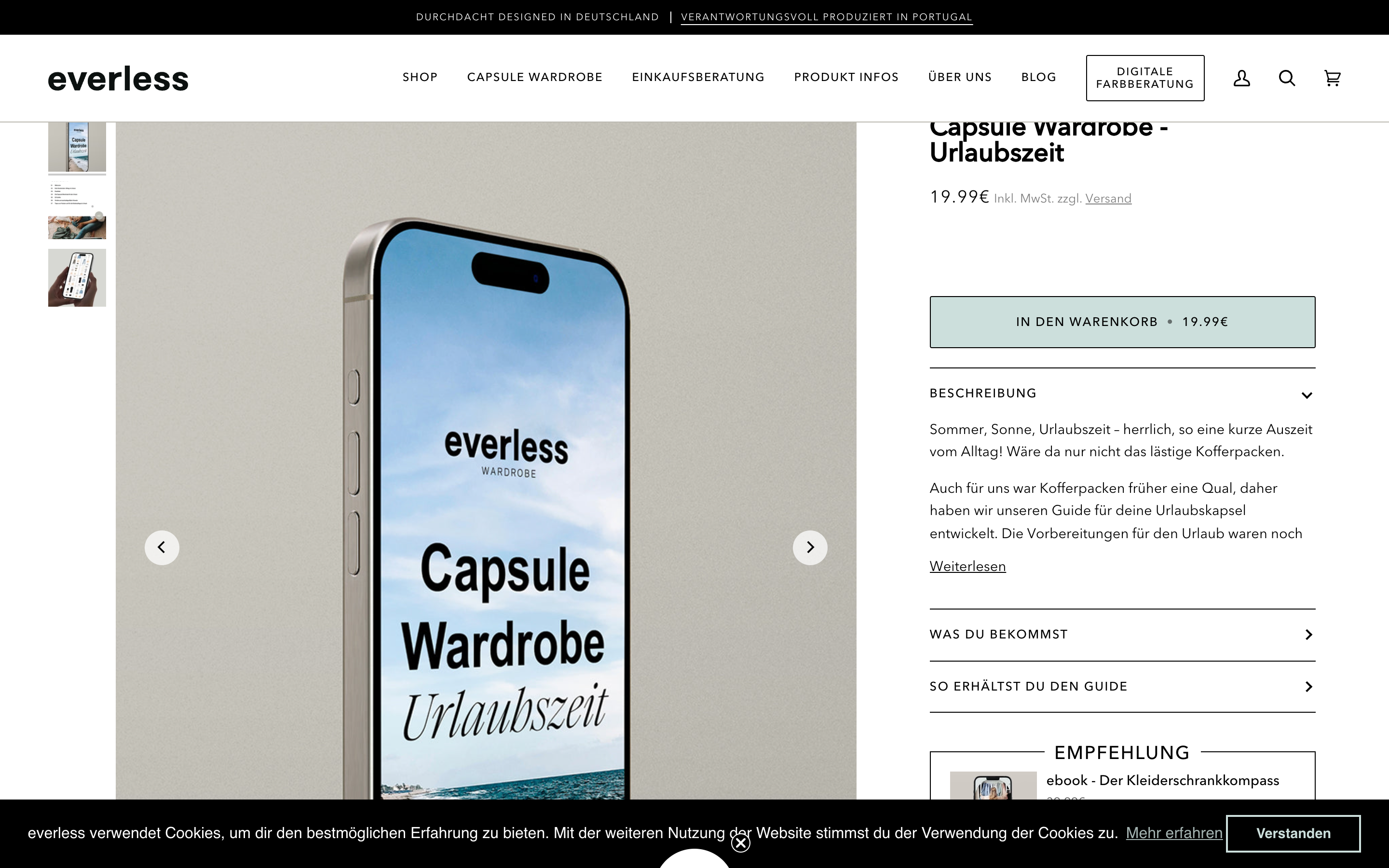 Shopify Erstellung everless screenshot 4