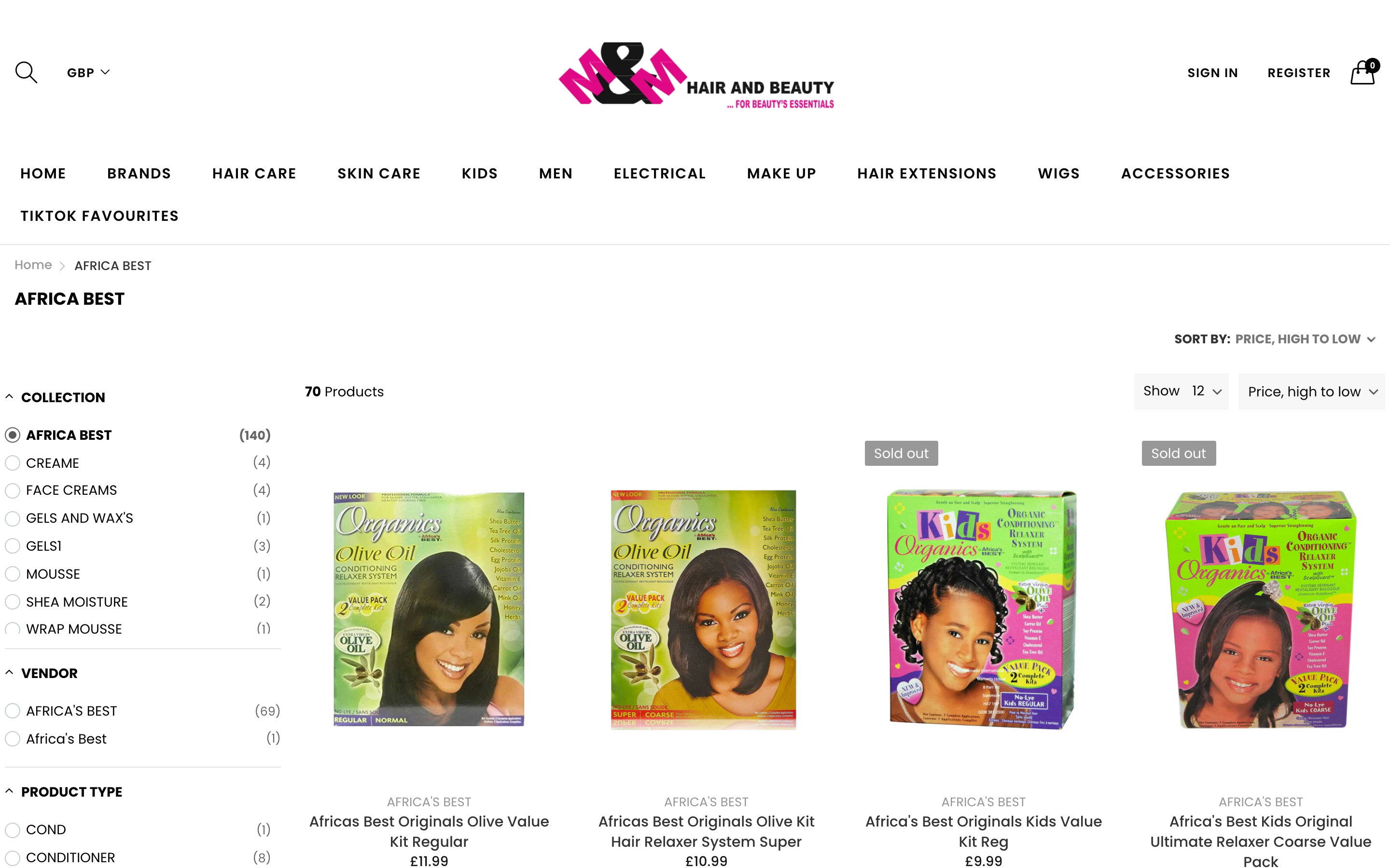 MNMhairandbeauty online cosmetic company with retails outlet in London screenshot 3