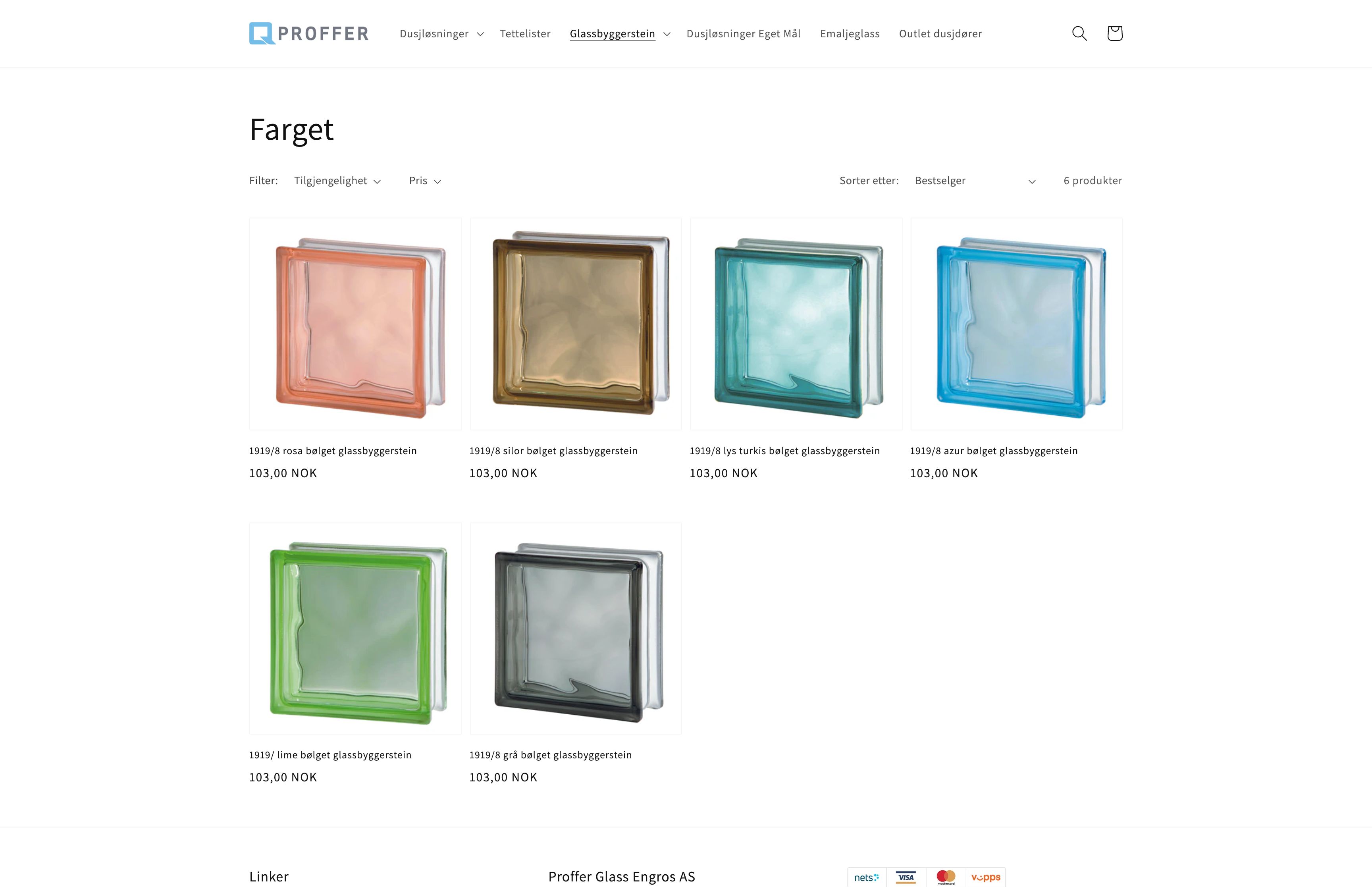 Proffer Glass Engros AS screenshot 2