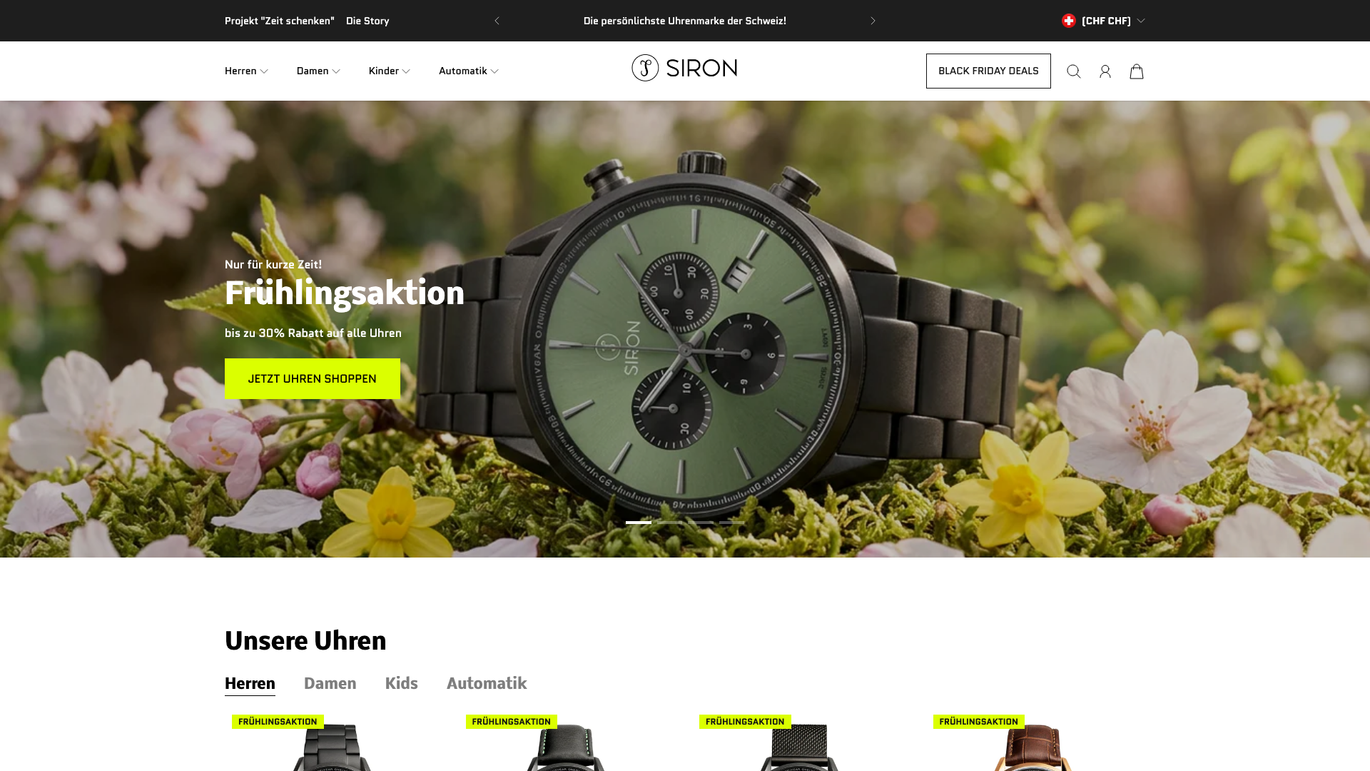 Sironwatches – Swiss Watch Brand screenshot