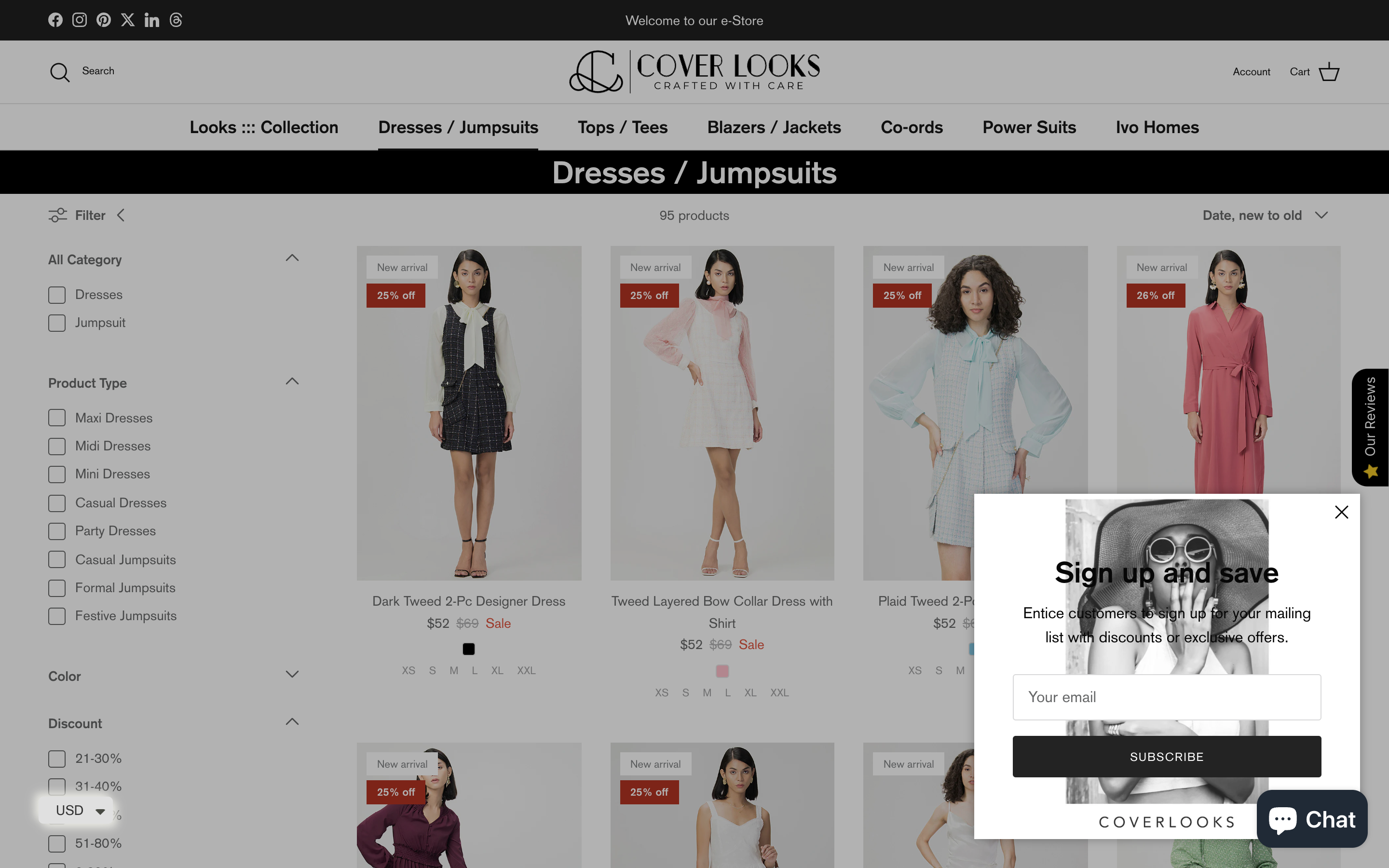 Coverlooks Shopify Website Development screenshot